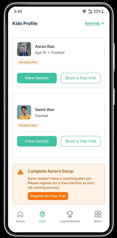 Push Sports App Coach Assessment Preview