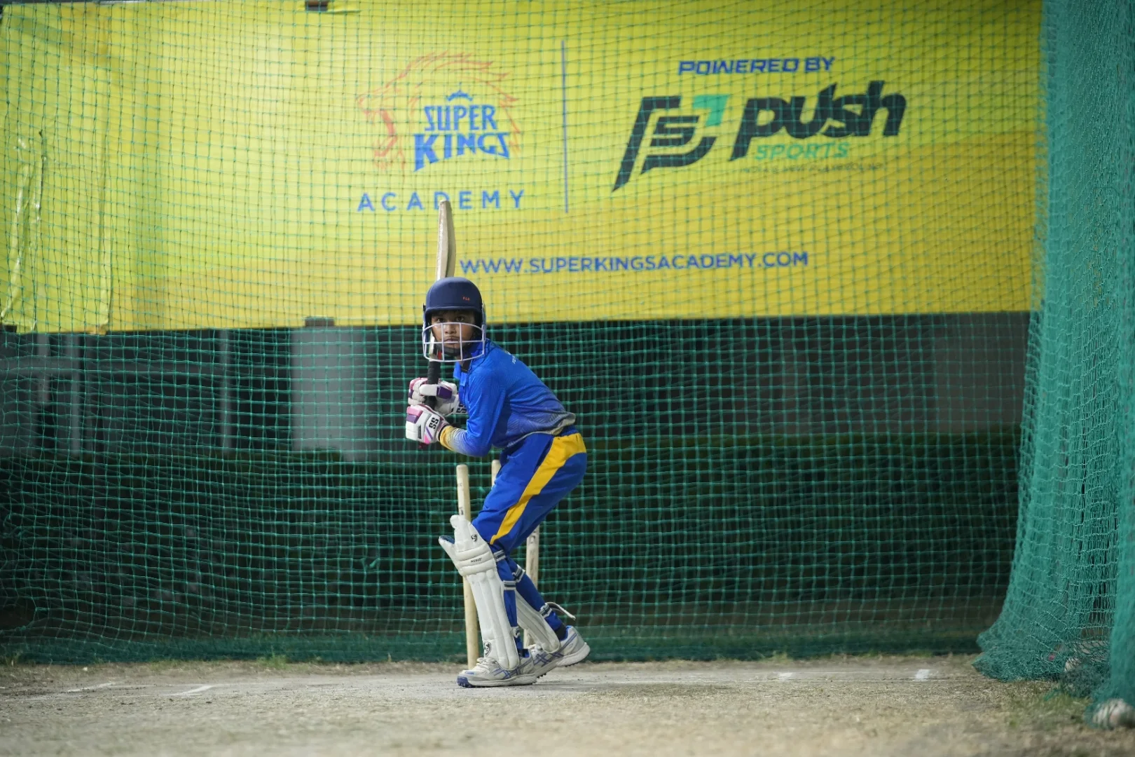 Cricket practice at Super Kings Academy, Bal Bharati School